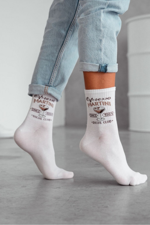 Chaussettes en coton Féminin Espresso MARTINI couleur blanche Chaussettes en coton Féminin Espresso MARTINI couleur blanche