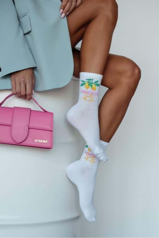 Chaussettes Féminin LIMONCELLO couleur blanche Chaussettes Féminin LIMONCELLO couleur blanche