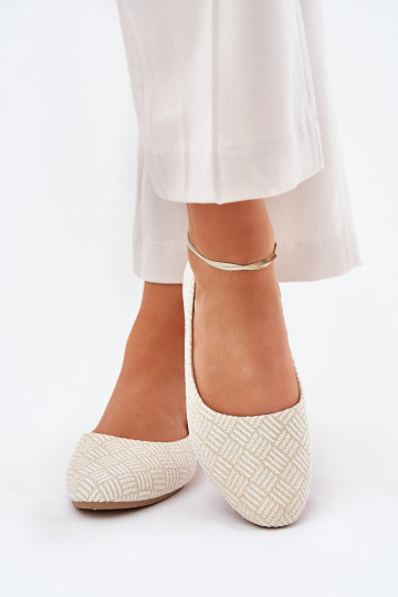 Ballerines Appartement pour femmes avec éclat couleur dorée Tatorelis 2