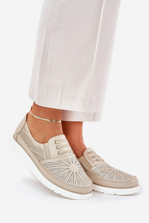 chaussures Féminin Un modèle convaincant avec des éléments ajourés couleur dorée Azethia