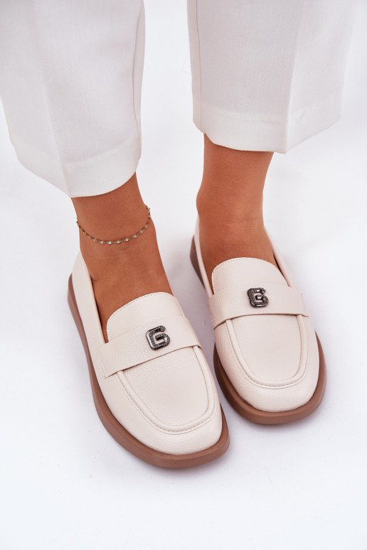 mocassins pour femmes Style élégant Avec des décorations Petitm Detalem Vinceza 62208 beige mocassins pour femmes Style élégant Avec des décorations Petitm Detalem Vinceza 62208 beige