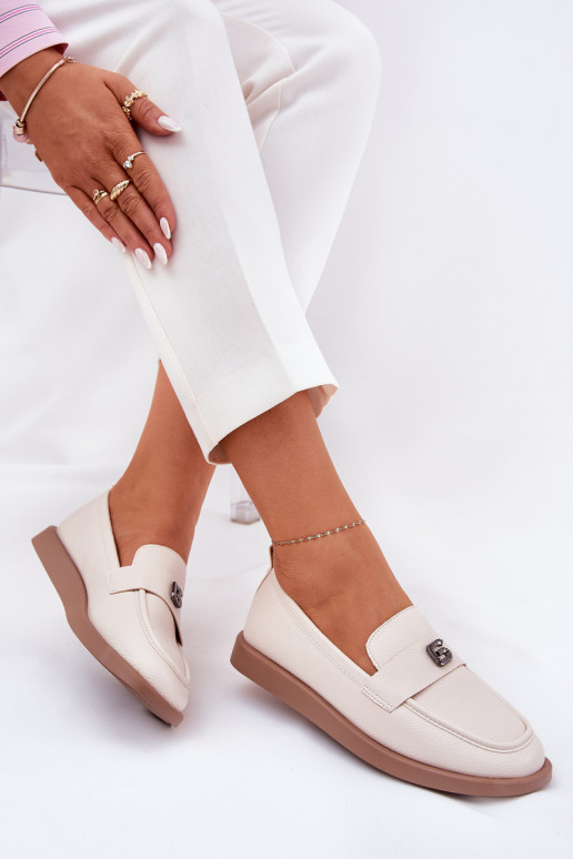 mocassins pour femmes Style élégant Avec des décorations Petitm Detalem Vinceza 62208 beige mocassins pour femmes Style élégant Avec des décorations Petitm Detalem Vinceza 62208 beige