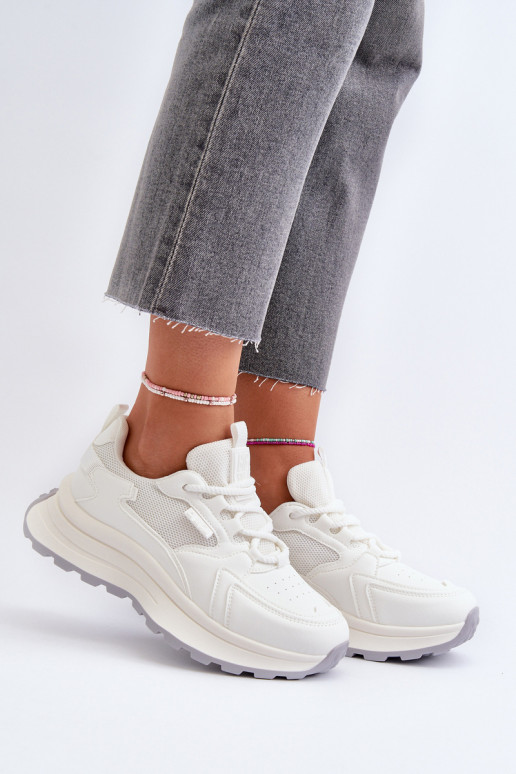 Chaussures modèle baskets Féminin HI-POLY SYSTEM Big Star NN274A107 couleur blanche Chaussures modèle baskets Féminin HI-POLY SYSTEM Big Star NN274A107 couleur blanche