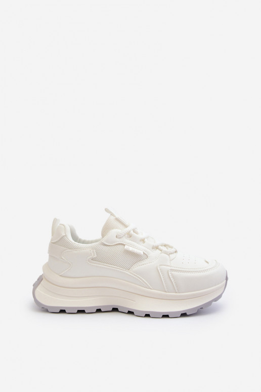 Chaussures modèle baskets Féminin HI-POLY SYSTEM Big Star NN274A107 couleur blanche Chaussures modèle baskets Féminin HI-POLY SYSTEM Big Star NN274A107 couleur blanche