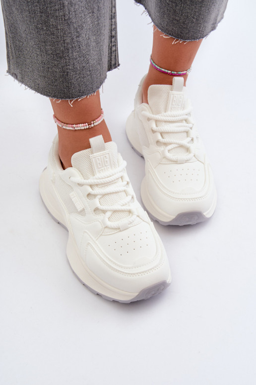 Chaussures modèle baskets Féminin HI-POLY SYSTEM Big Star NN274A107 couleur blanche Chaussures modèle baskets Féminin HI-POLY SYSTEM Big Star NN274A107 couleur blanche