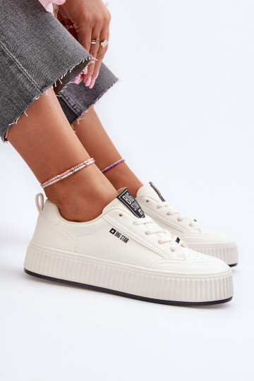 Chaussures modèle baskets Féminin avec une plateforme Big Star NN274254 couleur blanche 2