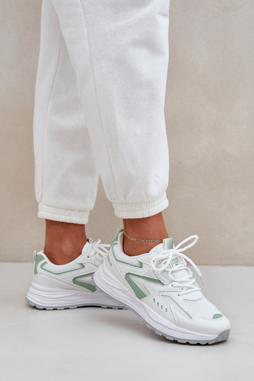 Baskets pour femmes Big Star NN274A095 HI-POLY SYSTEM couleurs blanche et verte Baskets pour femmes Big Star NN274A095 HI-POLY SYSTEM couleurs blanche et verte