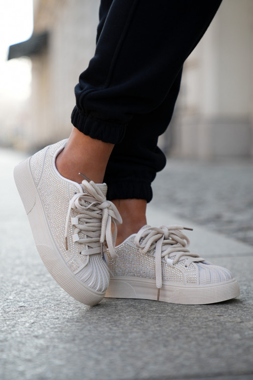 Baskets pour femmes avec décoration et plateforme couleur sable Eanneth