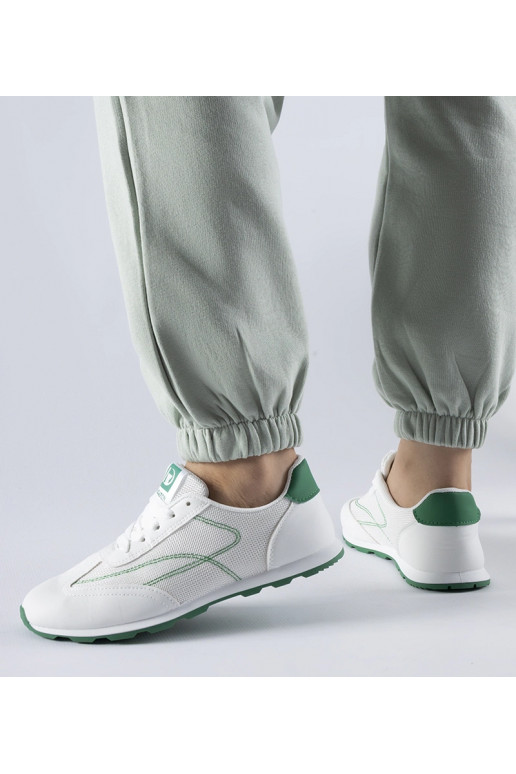 Baskets sportives vert et blanc...