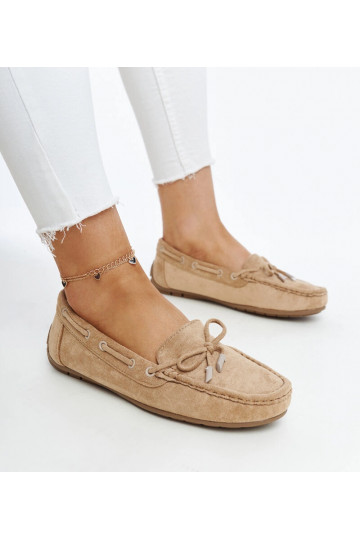 Mocassins marron avec nœud...